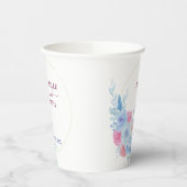 waterverf Bloemen Moderne Botanische Bruiloft Papieren Bekers (Links)