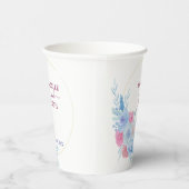 waterverf Bloemen Moderne Botanische Bruiloft Papieren Bekers (Rechts)