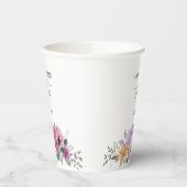 waterverf Bloemen Moderne Botanische Bruiloft Papieren Bekers (Links)