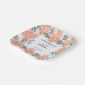 waterverf Bloemen Moderne Botanische Bruiloft Papieren Bordje (Gebogen)