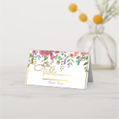 Waterverf Bloemen Moderne Trouwtafel Plaatskaartje (Achterkant)