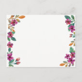 Waterverf bloemen & moderne Typografie Weddenschap Aankondigingskaart (Achterkant)