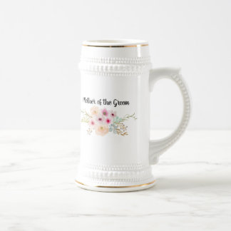 Waterverf Bloemen MOEDER VAN DE BRUIDEGOM Trouwfee Bierpul