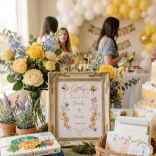 Waterverf Bloemen Moeder wordt Bij Baby Shower Boe Poster