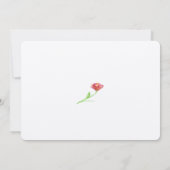 Waterverf bloemen, Moederdag Brunch Invitation Kaart (Achterkant)