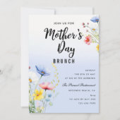Waterverf Bloemen Moederdag Brunch Party Kaart (Voorkant)