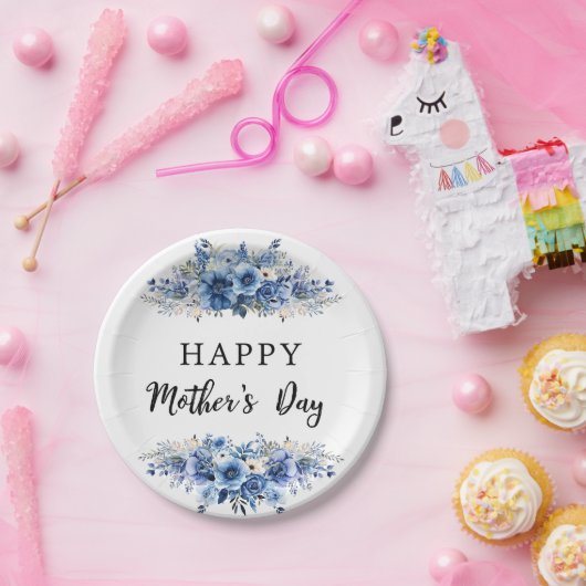 Waterverf Bloemen Moederdag Brunch Party Papieren Bordje (Feest)