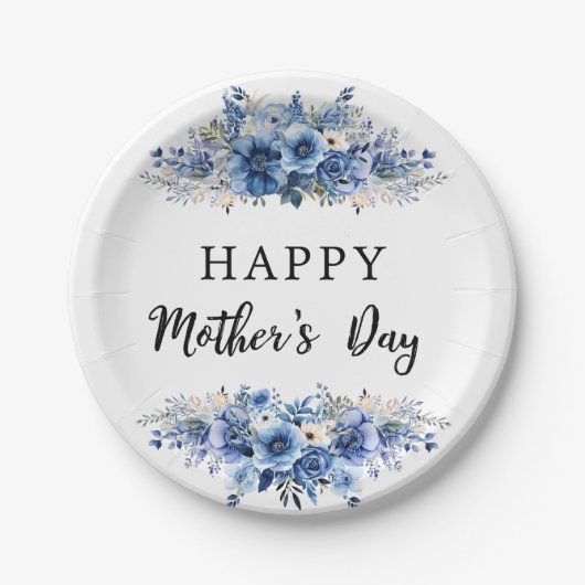 Waterverf Bloemen Moederdag Brunch Party Papieren Bordje (Voorkant)