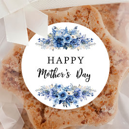 Waterverf Bloemen Moederdag Brunch Party Ronde Sticker
