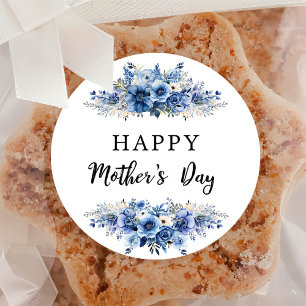 Waterverf Bloemen Moederdag Brunch Party Ronde Sticker