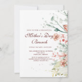 Waterverf Bloemen Moederdag Brunch Uitnodiging (Voorkant)