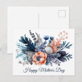 Waterverf Bloemen Moederdag Feestdagenkaart (Voorkant / Achterkant)