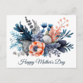 Waterverf Bloemen Moederdag Feestdagenkaart (Voorkant)