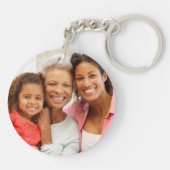 Waterverf Bloemen Moederdag Foto Gift voor Nana Sleutelhanger (Achterkant)