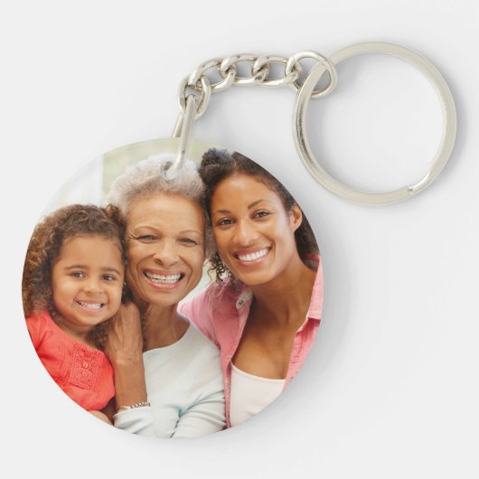 Waterverf Bloemen Moederdag Foto Gift voor Nana Sleutelhanger (Achterkant)