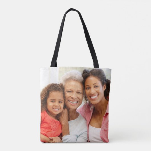 Waterverf Bloemen Moederdag Foto Gift voor Nana Tote Bag (Achterkant)