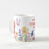 Waterverf bloemen Moederdag koffie mok (Voorkant links)