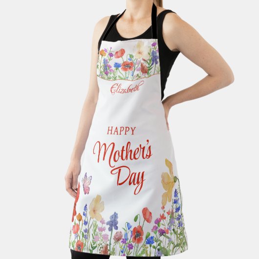 Waterverf bloemen Moederdag Schort (Insitu)