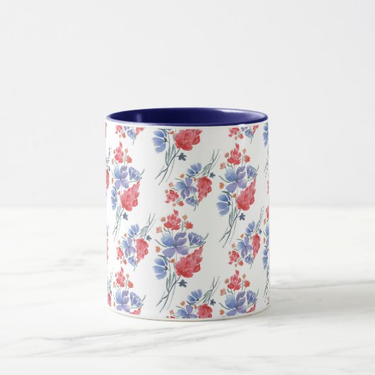 Waterverf, bloemen. mok (Midden)