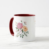 Waterverf bloemen mok (Voorkant links)