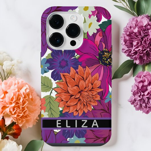 Waterverf Bloemen monogram aangepaste telefoon Cas iPhone Hoesje