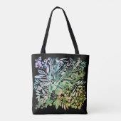 Waterverf bloemen monogram tote bag (Achterkant)