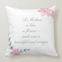 Waterverf Bloemen Mooie Moeder Quote