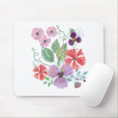 Waterverf bloemen . muismat (Met muis)