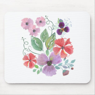 Waterverf bloemen . muismat