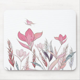 Waterverf bloemen muismat