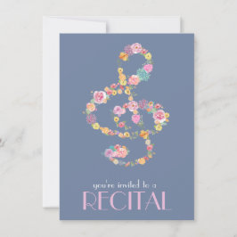 waterverf bloemen muziek kaart