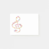 waterverf bloemen muziek post-it® notes (Voorkant)