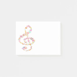 waterverf bloemen muziek post-it® notes