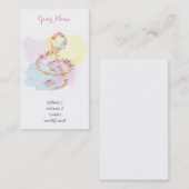 waterverf bloemen muziek visitekaartje (Voorkant / Achterkant)