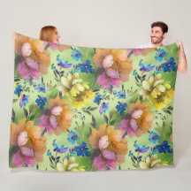 Waterverf Bloemen naadloos patroon 1