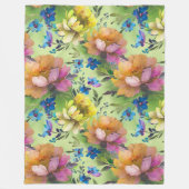 Waterverf Bloemen naadloos patroon 1 Fleece Deken (Voorkant)
