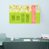 Waterverf bloemen naadloos patroon I + uw ideeën Spandoek (Beurs)