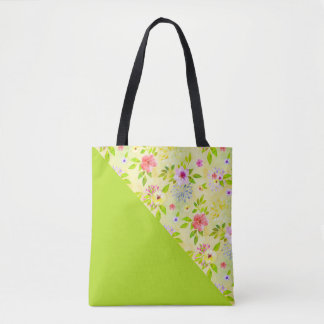 Waterverf bloemen naadloos patroon I + uw ideeën Tote Bag