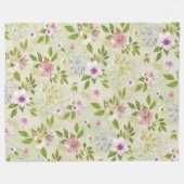 Waterverf bloemen naadloos patroon II + uw idee Fleece Deken (Voorkant (Horizontaal))