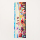 Waterverf Bloemen Natuur Meditatie Yogamat (Voorkant)