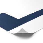 Waterverf Bloemen Nautisch Bruiloft Zitplaatsen Po Poster (Hoek)