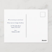 Waterverf Bloemen Nieuw Adres Bewegende Aankondigi Briefkaart (Achterkant)