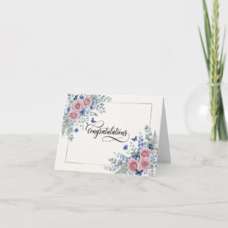 Waterverf Bloemen Nieuwe Babykaart Kaart