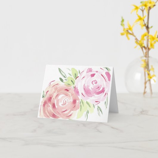 waterverf bloemen notecard kaart (Gele Bloem)