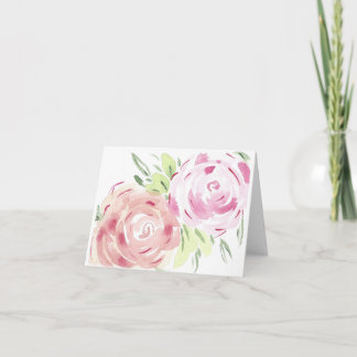 waterverf bloemen notecard kaart