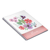 Waterverf bloemen . notitieboek (Rechterzijde)
