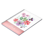 Waterverf bloemen . notitieboek (Linkerzijde)