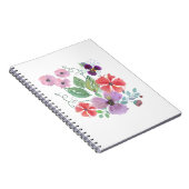 Waterverf bloemen . notitieboek (Rechterzijde)