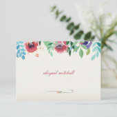 Waterverf bloemen notitiekaart kaart (Staand voorkant)