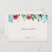 Waterverf bloemen notitiekaart kaart (Voorkant / Achterkant)